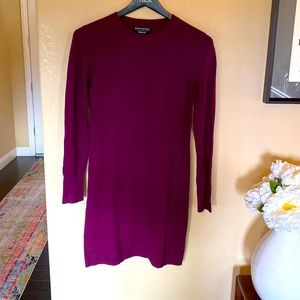 BR fine knit purple sweater dress, size S